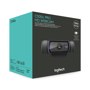 Logitech HD C920s Pro, 1080p, melna - Vebkamera