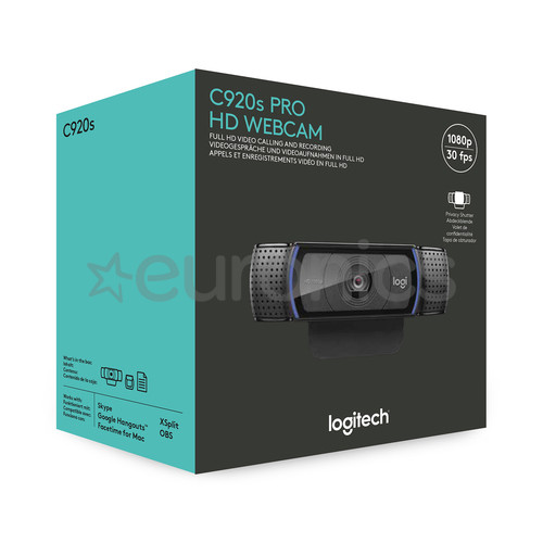 Logitech C920s Pro, FHD, черный - Веб-камера