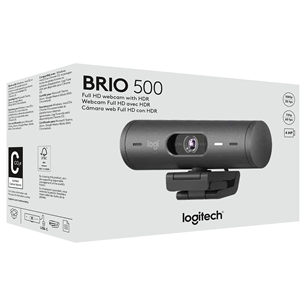 Logitech Brio 500, FHD, melna - Vebkamera