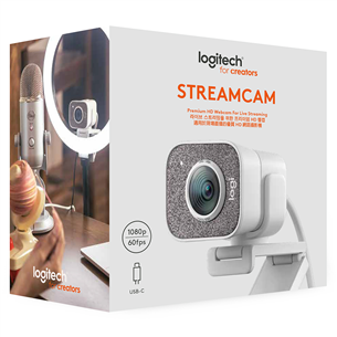 Logitech StreamCam, FHD, белый - Веб-камера