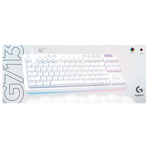 Logitech G713 TKL, GX Linear, US, balta - Klaviatūra