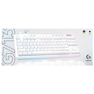 Logitech G715 TKL, GX Linear, US, balta - Bezvadu klaviatūra