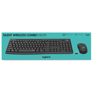 Logitech Slim Combo MK295, RUS, pelēka - Bezvadu klaviatūra ar peli