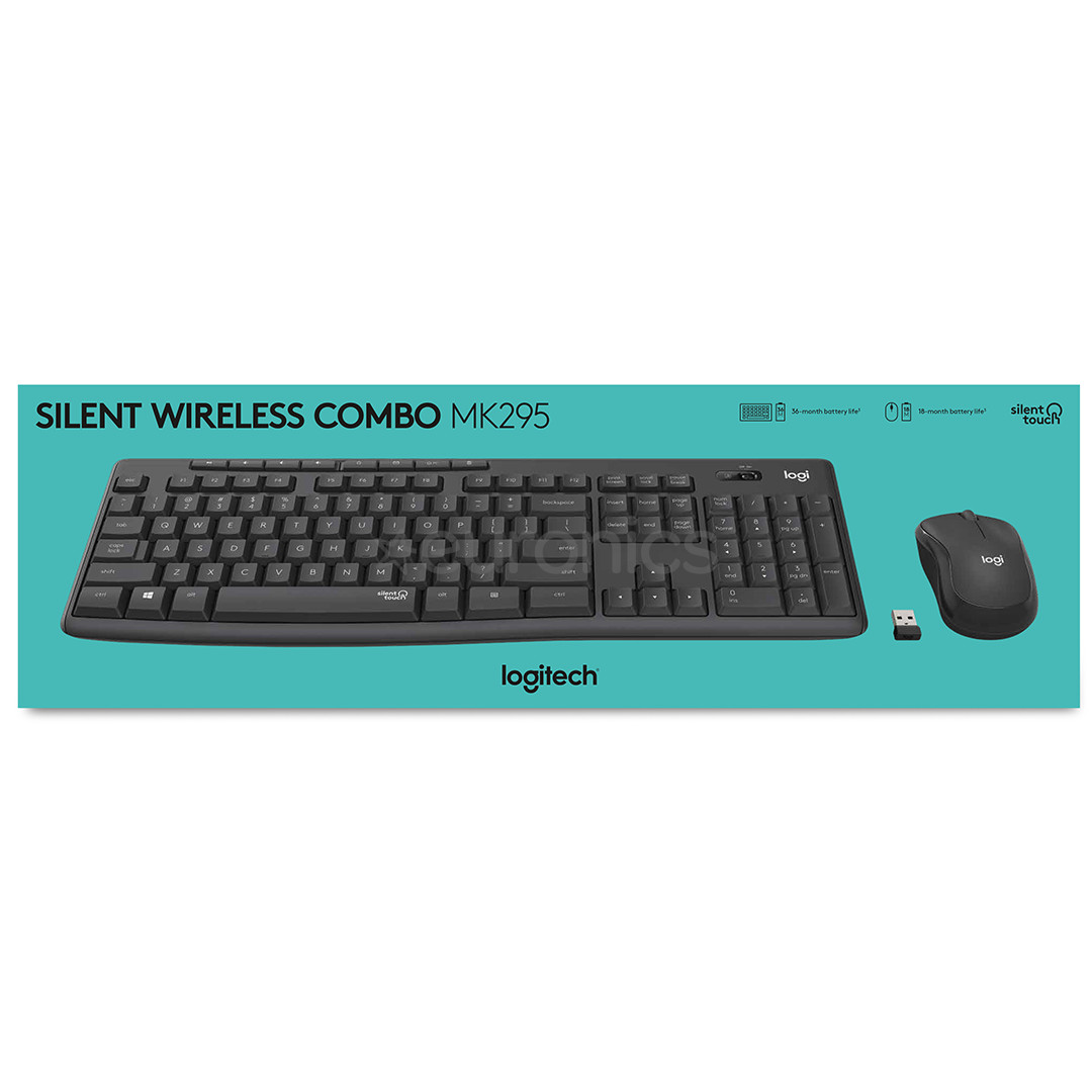 Logitech Slim Combo MK295, SWE, melna - Bezvadu klaviatūra ar peli