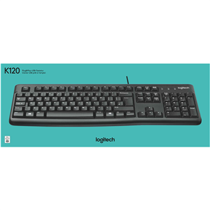 Logitech K120, RUS, черный - Клавиатура