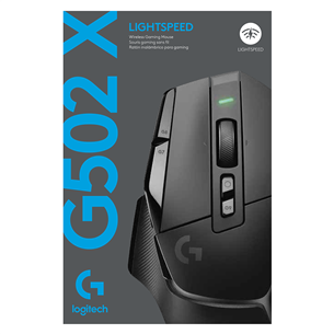 Logitech G502 X LIGHTSPEED, melna - Bezvadu datorpele