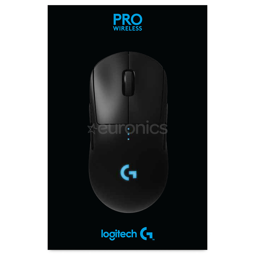 Logitech G Pro, melna - Bezvadu datorpele