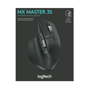Logitech MX Master 3s, melna - Bezvadu datorpele
