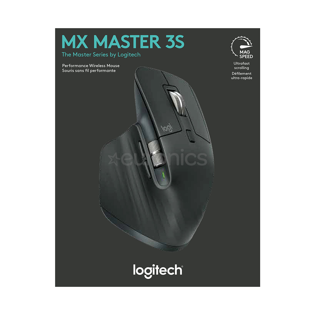 Logitech MX Master 3s, silent, black - Wireless Mouse
