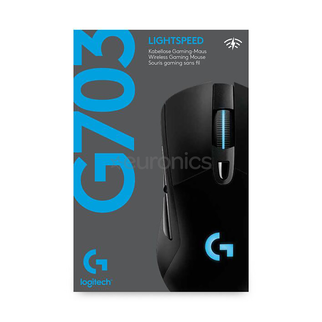 Logitech G703 LightSpeed, melna - Bezvadu datorpele