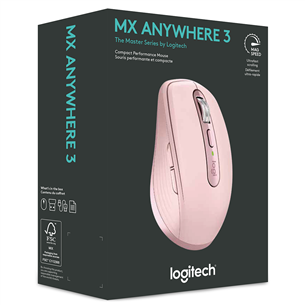 Logitech MX Anywhere 3, pink - Wireless Laser Mouse