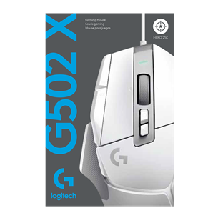 Logitech G502 X, белый - Проводная оптическая мышь