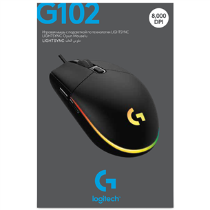 Logitech G102 LightSync, black - Wired Optical Mouse