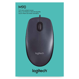 Logitech M90, optiskā, melna - Datorpele ar vadu