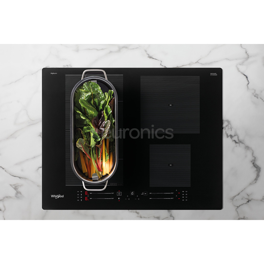 Whirlpool, width 59 cm, frameless, black - Built-in Induction Hob