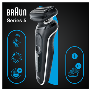 Braun Series 5, Wet & Dry, melna - Skuveklis