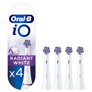 Braun Oral-B iO Radiant White, 4 gab., balta - Uzgaļi elektriskajai zobu birstei IOWW-4WHITE