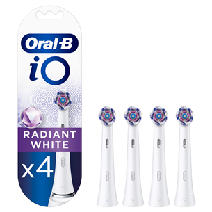 Braun Oral-B iO Radiant White, 4 gab., balta - Uzgaļi elektriskajai zobu birstei