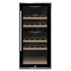 Caso WineComfort 24, 24 bottles, height 83 cm, black/inox - Wine Cooler