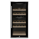 Caso WineComfort 24, 24 pudeles, augstums 83 cm, melna/nerūsējošā tērauda - Vīna skapis