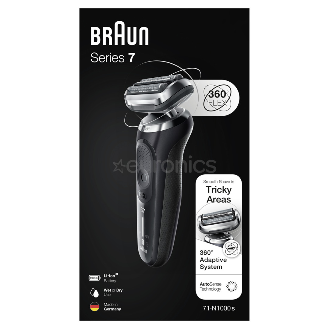 Braun Series 7, Wet & Dry, melna - Skuveklis