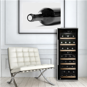 Caso WineComfort 38, 38 bottles, height 104 cm, black - Wine Cooler