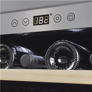 Caso WineSafe 18, 18 bottles, height 46 cm, stainless steel - Built-in Wine Cooler