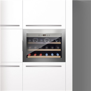 Caso WineSafe 18, 18 bottles, height 46 cm, stainless steel - Built-in Wine Cooler