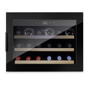 Caso WineSafe 18, 18 бутылок, высота 46 см, черный - Интегрируемый винный шкаф 00627