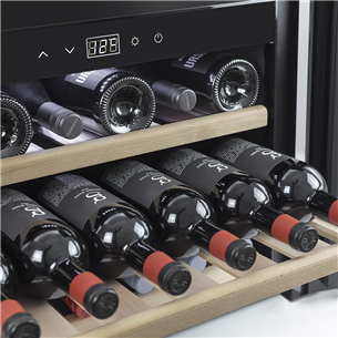 Caso WineSafe 18, 18 pudeles, augstums 46 cm, melna - Iebūvējams vīna skapis