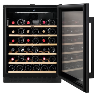 AEG 5000 Series, ietilpība: 52 pudeles, augstums 82 cm, melna - Iebūvējams vīna skapis