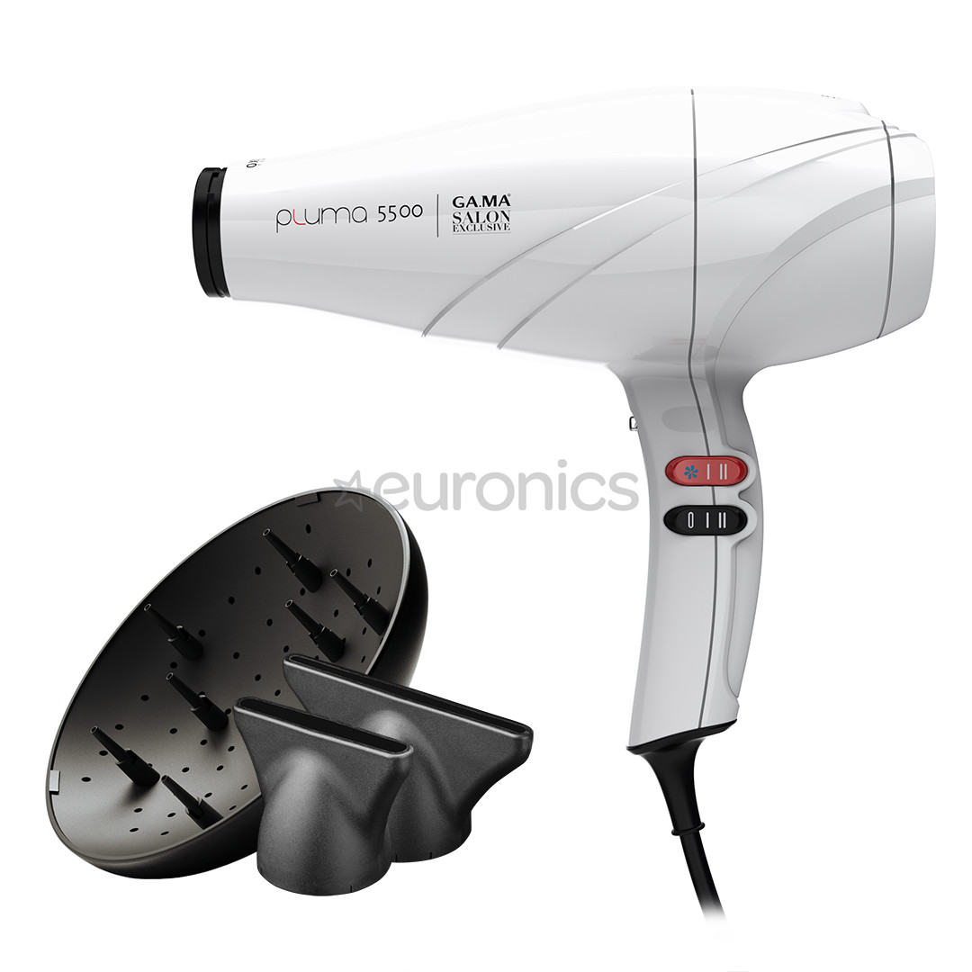 GA.MA, Pluma 5500 Oxy-Active, 2400 W, white - Hair dryer