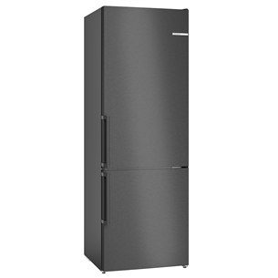 Bosch, NoFrost, 440 L, height 203 cm, black - Refrigerator