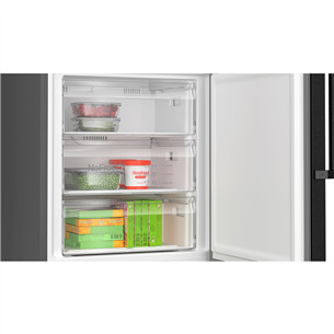 Bosch, NoFrost, 440 L, augstums 203 cm, melna - Ledusskapis