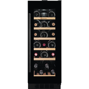 Electrolux 500, 20 pudeles, augstums 82 cm, melna - Iebūvējams vīna skapis EWUS020B5B