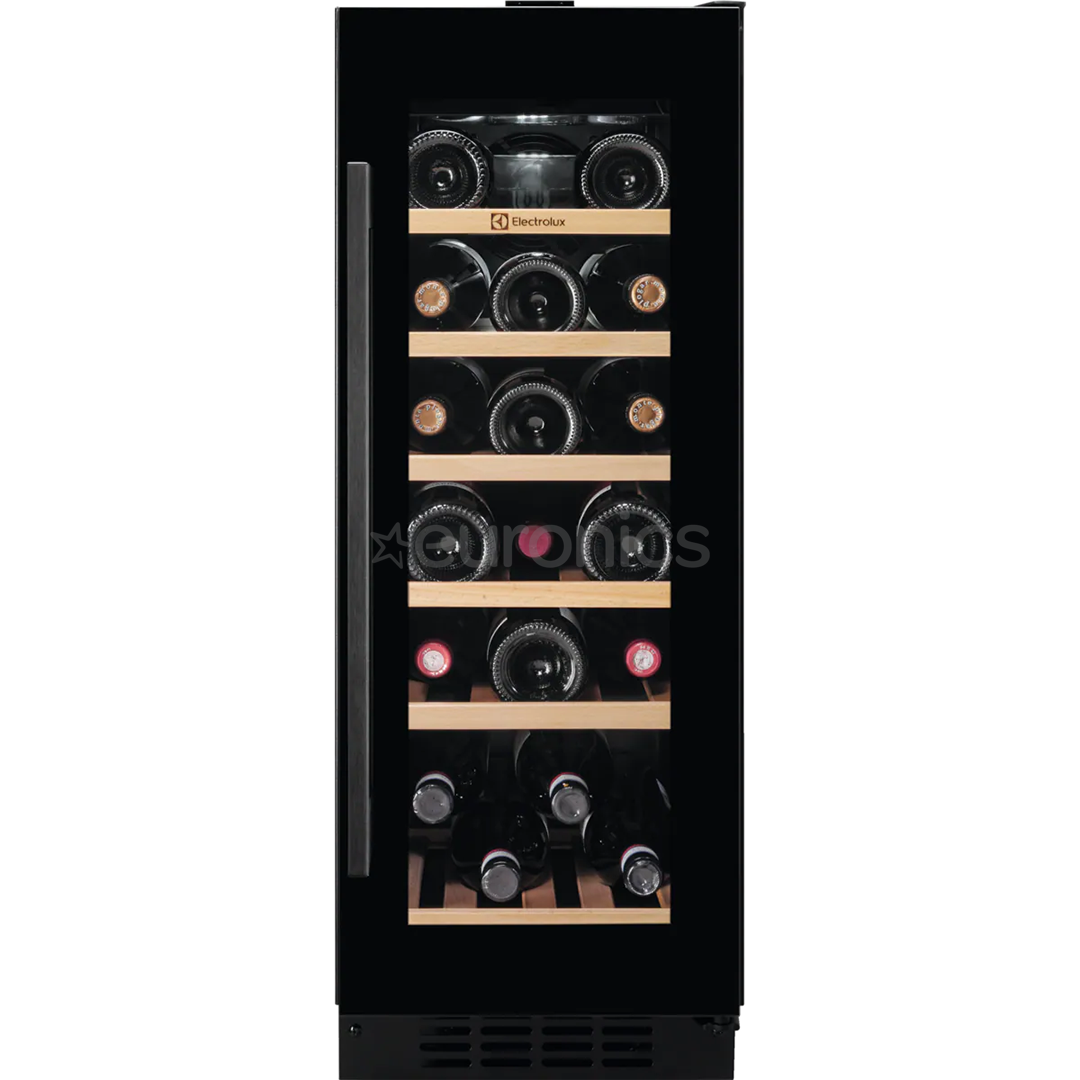 Electrolux 500, 20 pudeles, augstums 82 cm, melna - Iebūvējams vīna skapis
