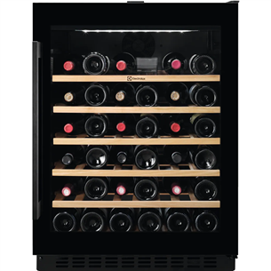 Electrolux 500, ietilpība: 52 pudeles, augstums 82 cm, melna - Iebūvējams vīna skapis EWUS052B5B