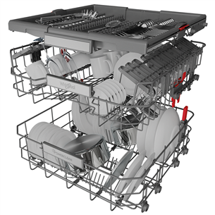 Whirlpool, Hygenic+, 14 komplekti, platums 59.8 cm - Iebūvējama trauku mazgājamā mašīna