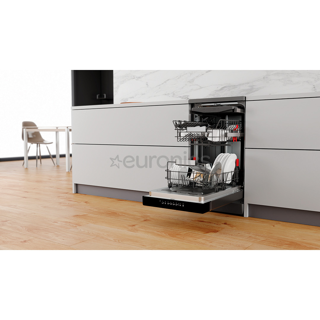 Whirlpool, 10 komplekti, platums 45 cm, sudraba - Trauku mazgājamā mašīna