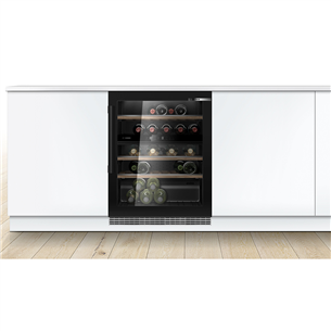 Bosch Series 6, 44 bottles, height 82 cm, black - Built-in Wine Cooler