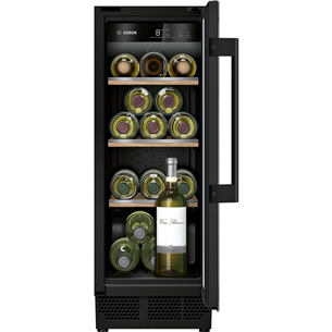 Bosch Series 6, 21 bottles, height 82 cm, black - Built-in Wine Cooler KUW20VHF0