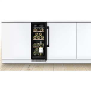 Bosch Series 6, 21 bottles, height 82 cm, black - Built-in Wine Cooler