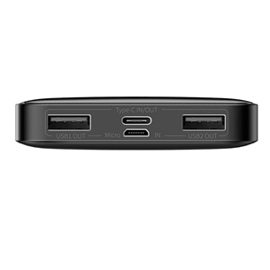Baseus Bipow Digital Display, 10000 mAh, 15 W, черный - Портативное зарядное устройство