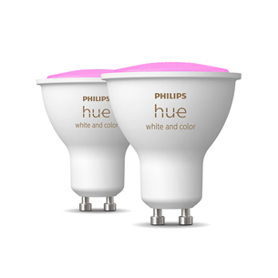 Philips Hue White and Color Ambiance, GU10, 2 шт., цветной - Комплект умных ламп 929001953112