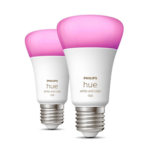 Philips Hue White and Color Ambiance, E27, 2 gab., balta - Viedā spuldze