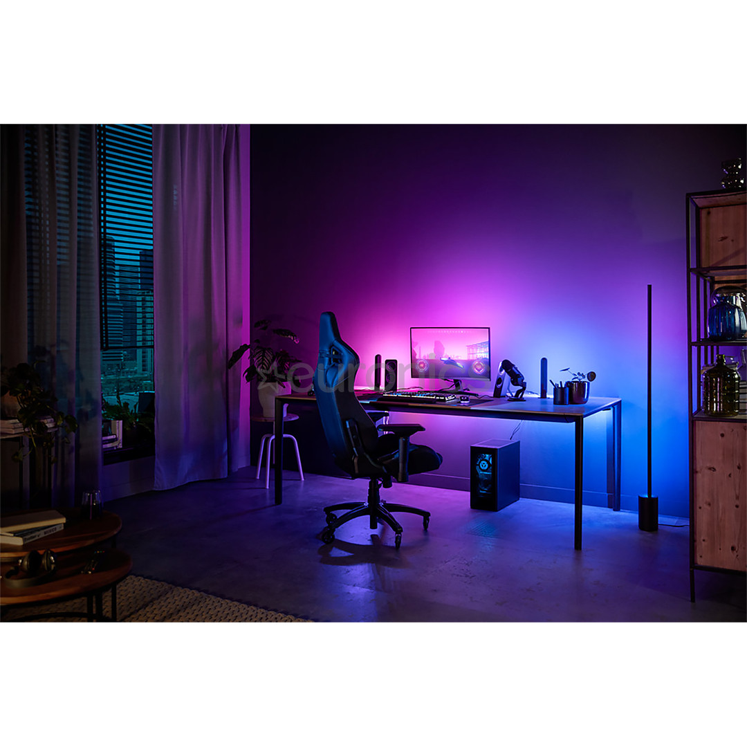 Philips Hue Play Gradient PC Lightstrip, 24''-27'' + Bridge, black/white - Smart Lightstrip for a Monitor