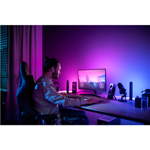 Philips Hue Play Gradient PC Lightstrip, 32''-34'', melna/balta - Viedā LED lenta