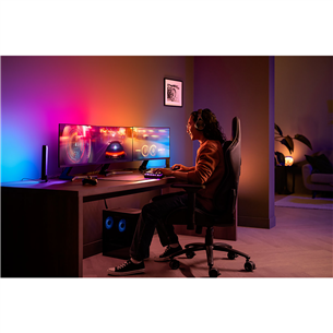 Philips Hue Play Gradient PC Lightstrip, 3x 24''-27'', black/white - Smart Lightstrip for a Monitor