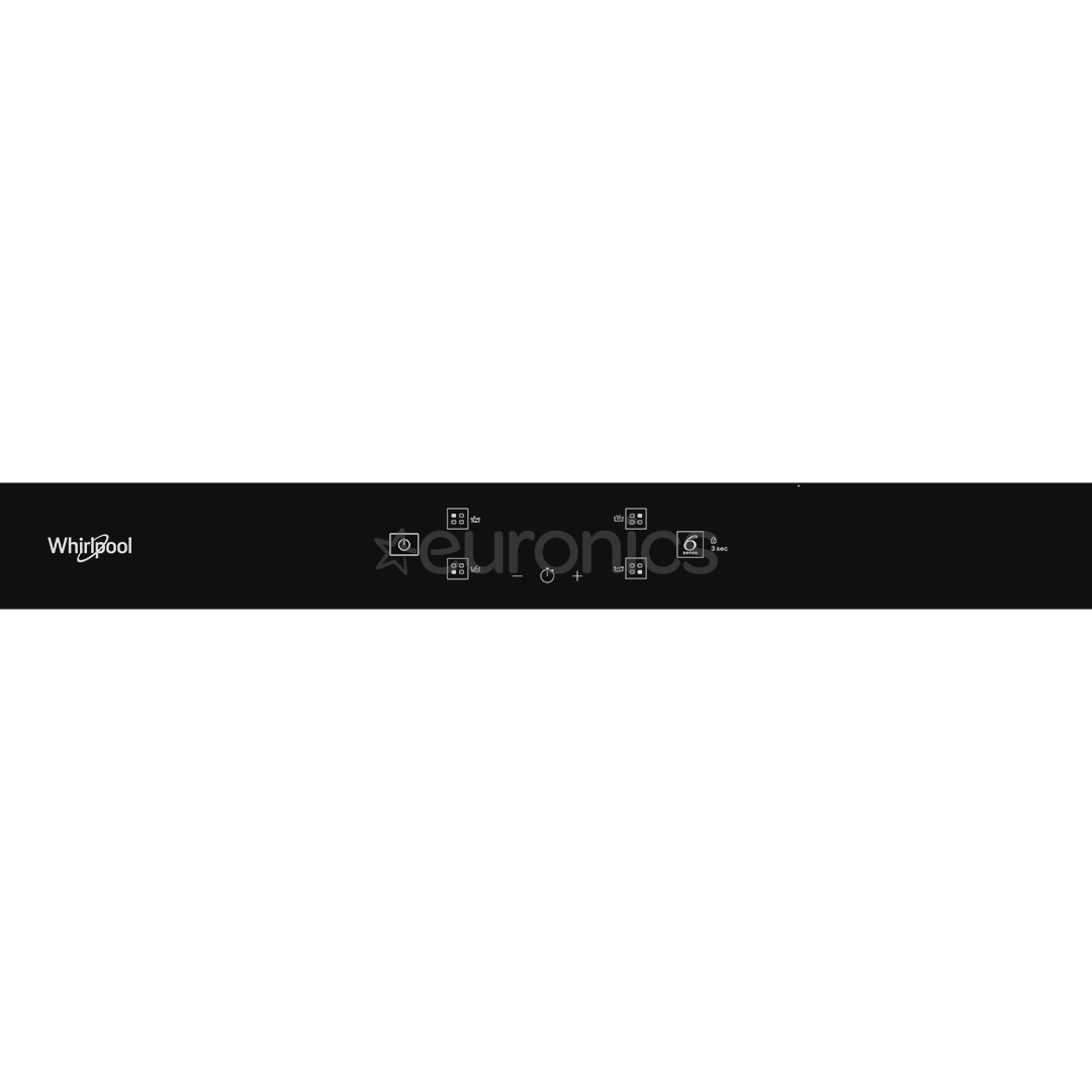 Whirlpool, width 59 cm, frameless, black - Built-in Induction Hob
