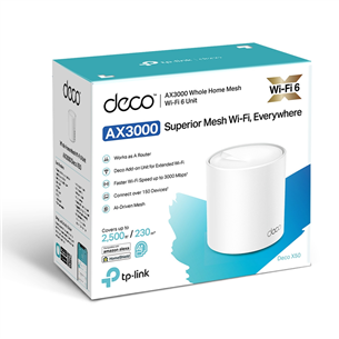 TP-Link Deco X50, WiFi 6, mesh, white - WiFi router